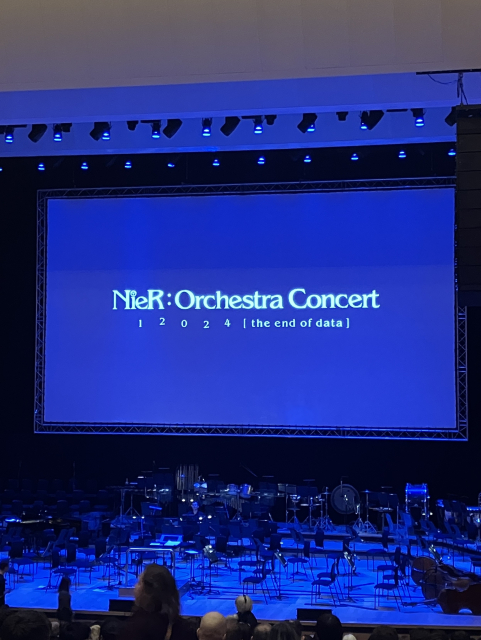 A screen for the “NieR: OrchestraConcert 12024 [the end of data]” concert