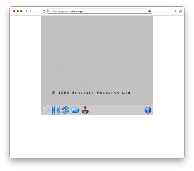 jsspeccy running in a browser
