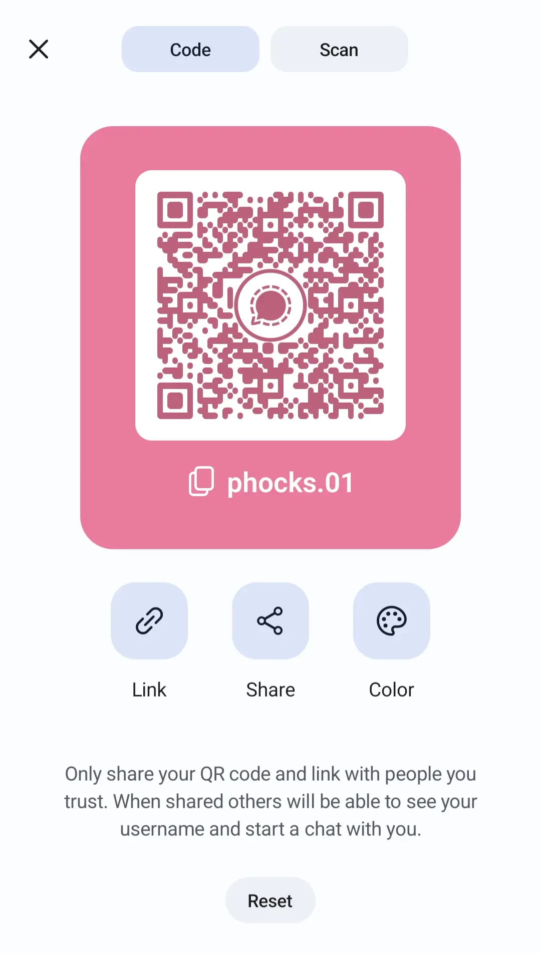 phocks.01 Signal username QR code 