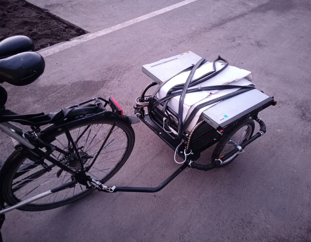 A datacenter-sized computer on a bicycle cart