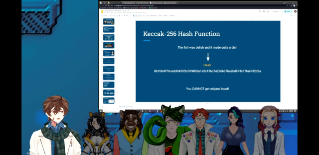 screenshot of vtubers with real world degrees and doctorates lecturing on various STEM topics.