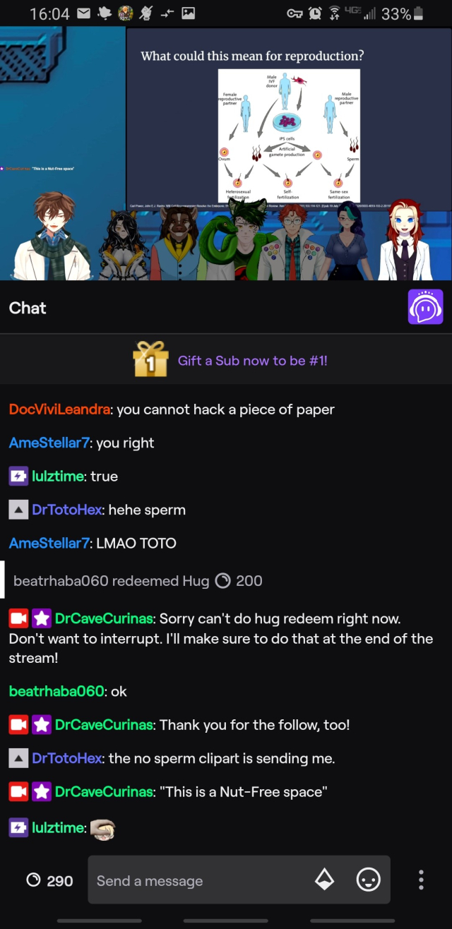 screenshot of vtubers with real world degrees and doctorates lecturing on various STEM topics.