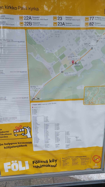 Föli bus line information using OpenStreetMap