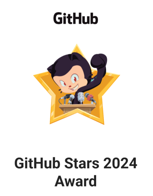 Github stars 2024 award 