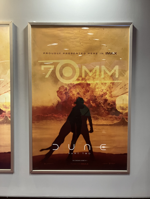 The Dune part 2 poster for the IMAX version in 70mm