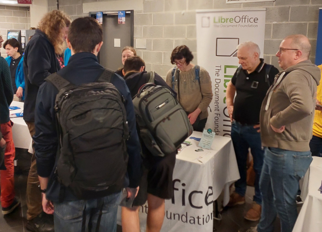 Photo of LibreOffice stand at FOSDEM 2023