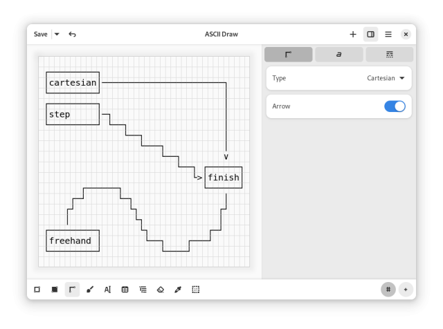 Screenshot of "ASCII Draw"