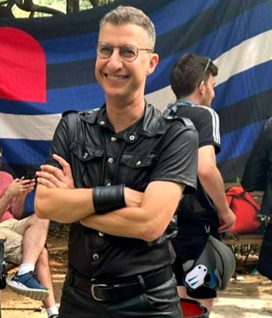 Me, in fake leather...