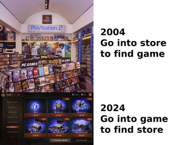 PlayStation 2 2004 Go into store to find game PSone PC GAMES PC GAMES REATUKED CRESTS BUNDLES SERVICES CURRENCY 2024 Go into game to find store 124.99 149,99 199.99 PLATINUM