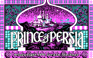 PC-CGA screenshot for:
    Prince of Persia

All screens use 4 color white/cyan/magenta/black palette, with magenta as the predominant color.