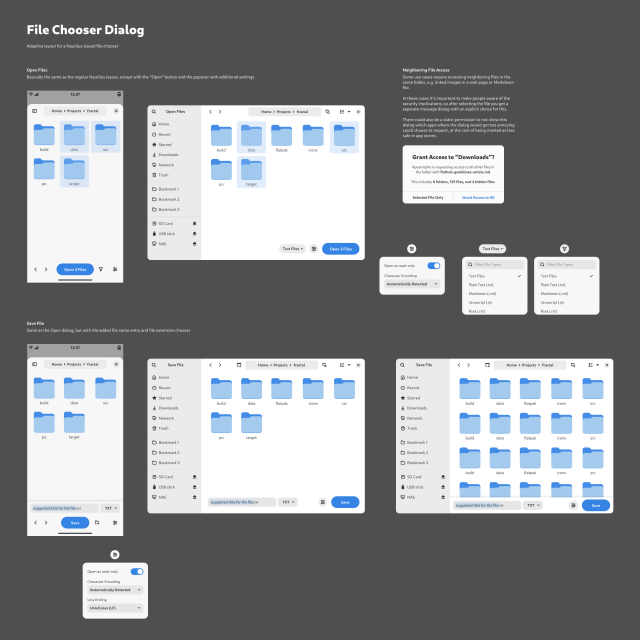 Mockup for file chooser dialog