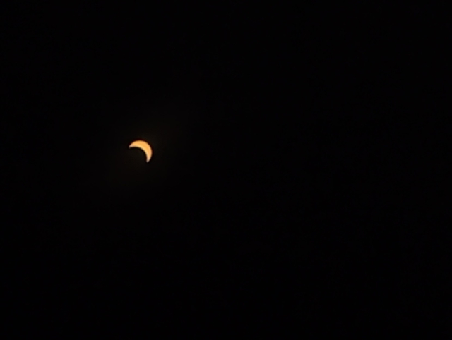 Photo of a partial solar eclipse