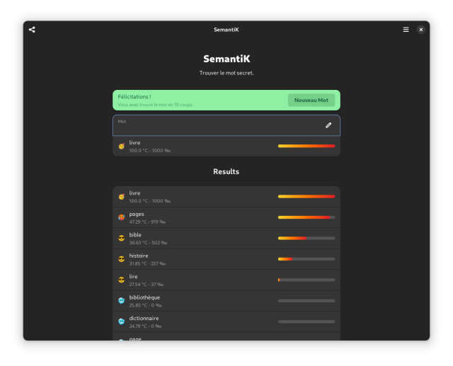 Screenshot of SemantiK