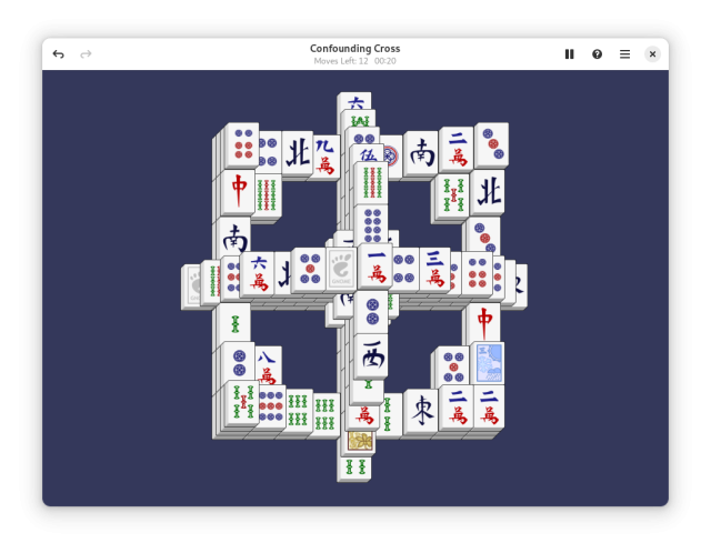 Screenshot of Mahjongg