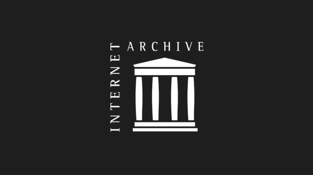 Internet Archive logo in white on black.