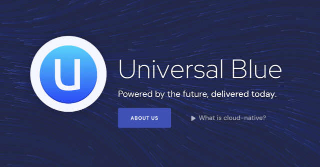 Screenshot of the Universal Blue home page