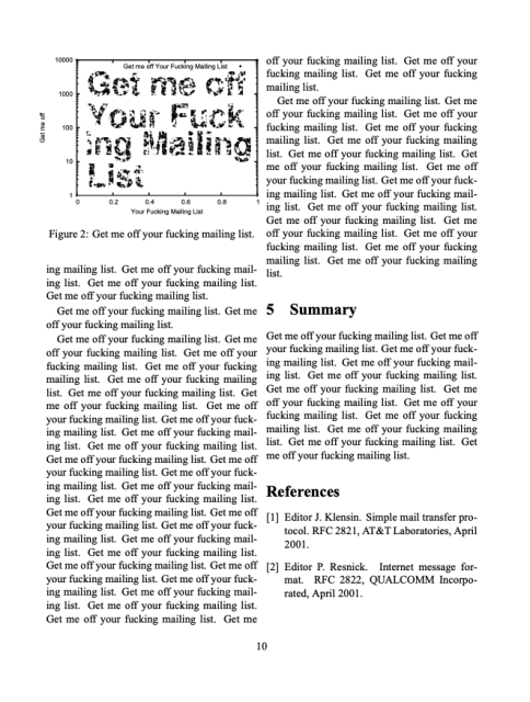 A chart that spells get me off your fucking mailing list. References are AT&T's mail transfer tool and Qualcomm.
