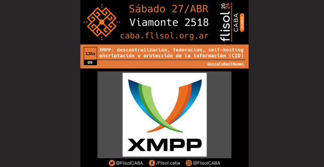 Event canvas for the XMPP talk at Flisol, Argentina