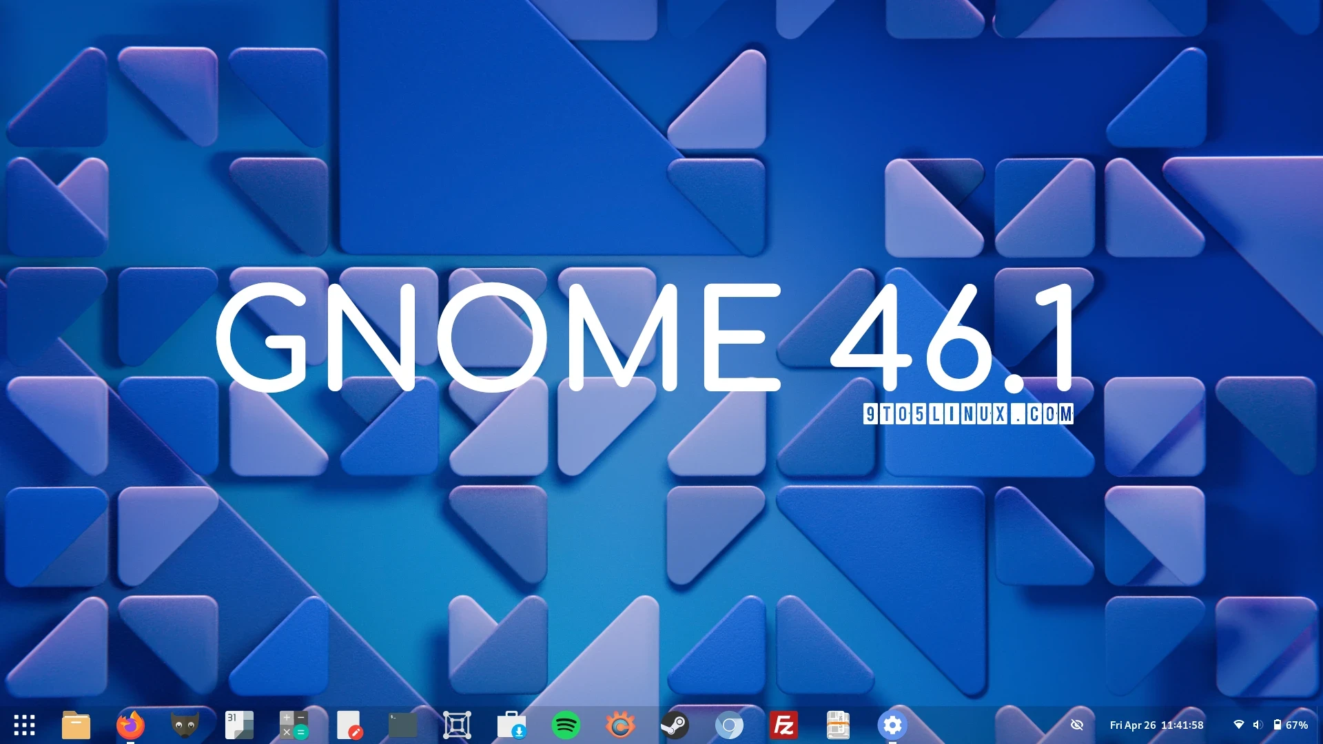 Screenshot of the GNOME 46 desktop environment.