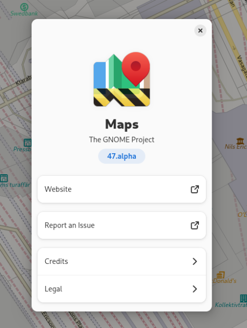 About GNOME Maps 47.alpha