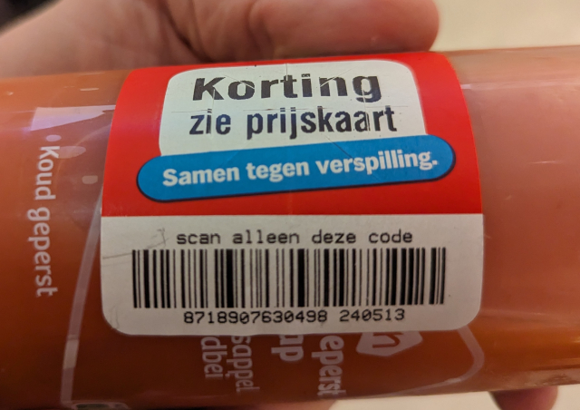 Korting
Zie prijskaart
Samen tegen verspilling
Scan alleen deze code
8718907630498 240513