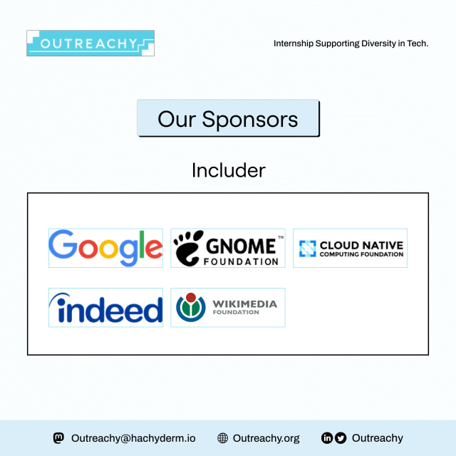 Outreachy appreciates and thanks the program's May 2024 Includer sponsors.