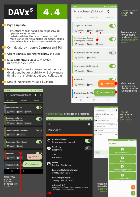 DAVx5 4.4 highlights