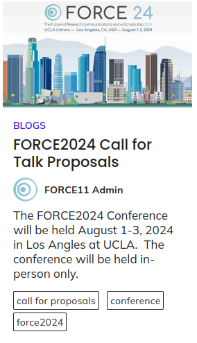 Poster for FORCE2024 conference showing in-person only
