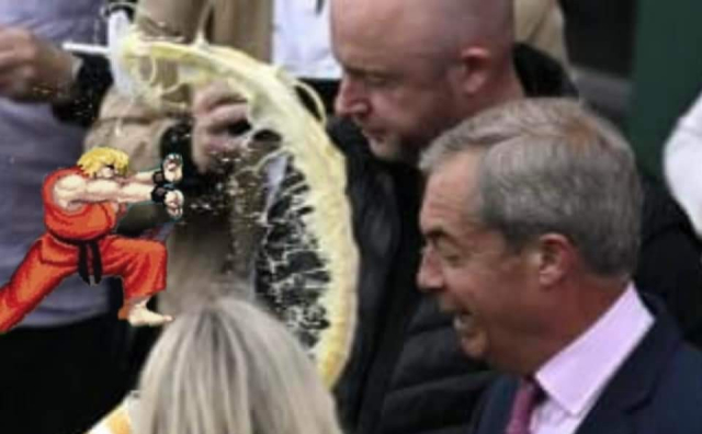 Milkshaking but as by a street fighter in computer game