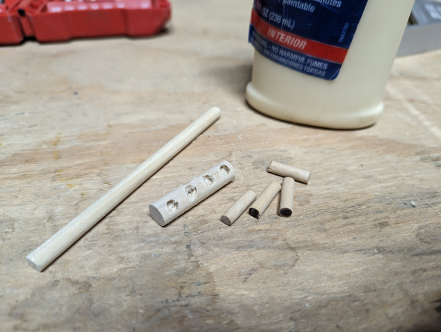 Dowels with tiny holes