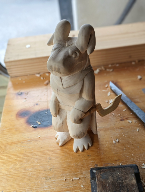 Draft of a woodcarved kobold 