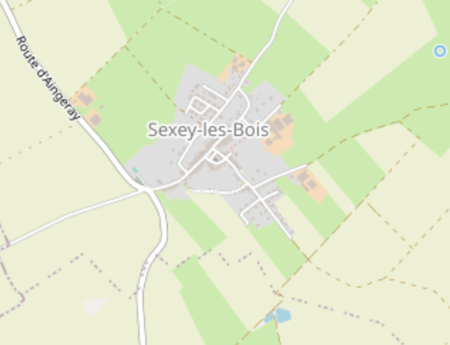 A map of a French village named Sexey-les-Bois.