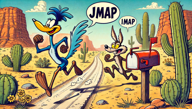 Jmap vs IMAP image. Jmap is faster :)