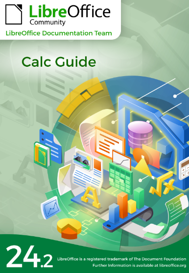 image of the cover page of LibreOffice calc guide documentation pdf