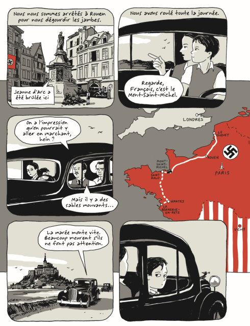 Page 196 of Jordan Mechner's graphic novel "Replay: Mémoires d'une famille", in French