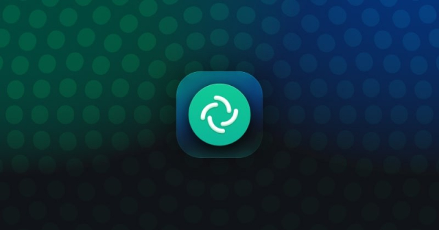 The element logo in a green circle surrounded by dots in concentric rings