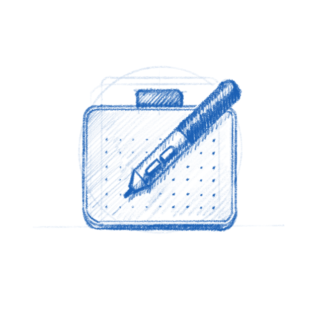 Mesero a Wacom Configuration app icon sketch. 