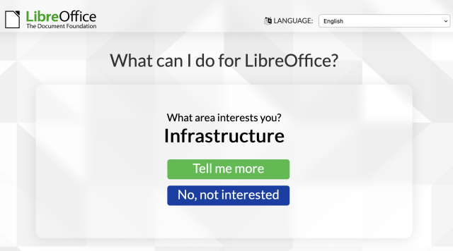Screenshot of "What can I do for LibreOffice?" website