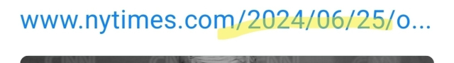 The URL of the “I’ve Seen Enough” article, showing a date component of “2024/06/25”, i.e., that it was written and entered into the system on June 25, before the debate had even occurred. 