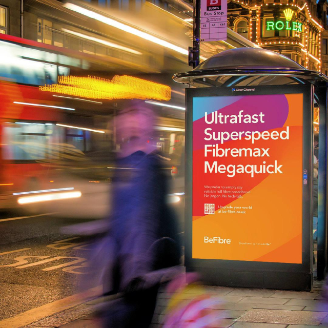 BeFibre Digital Signage on Street