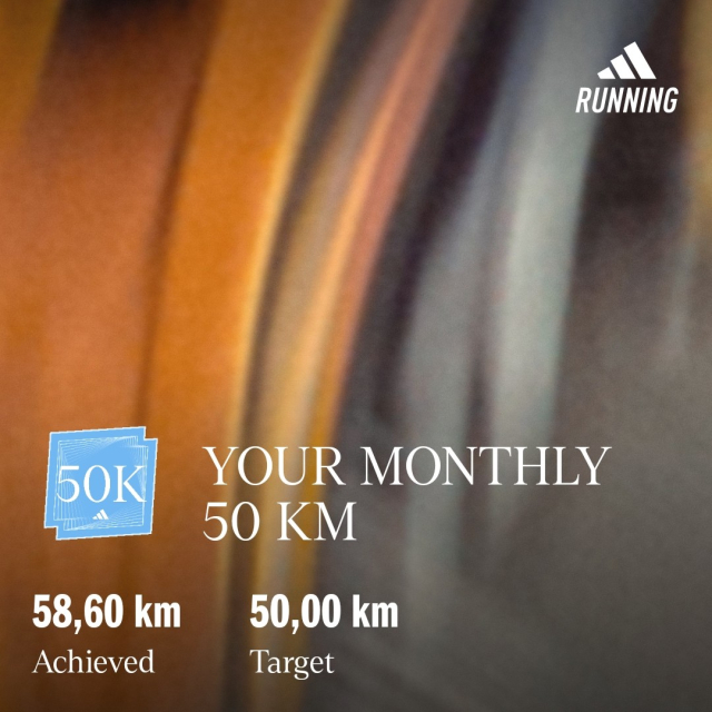 "Your Monthly 50km"/58,60km...