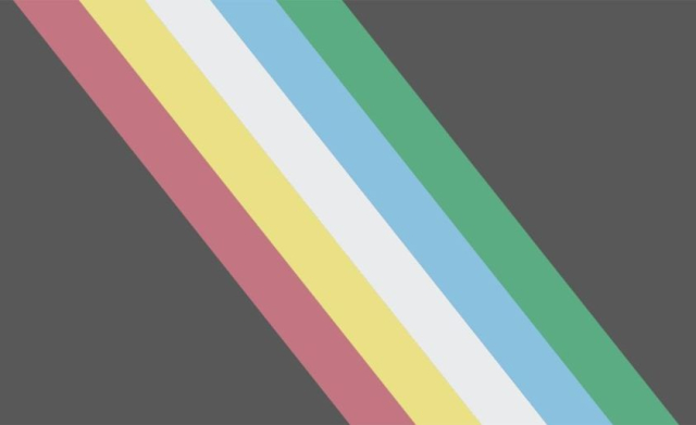 Disability Pride Month flag colors: 
Black background: Mourning for victims of ableist violence and 
Red Stripe: Physical 
Gold Stripe: Neurodivergence 
White Stripe: Invisible and undiagnosed disabilities 
Blue Stripe: Psychiatric disabilities 
Green Stripe: Sensory disabilities