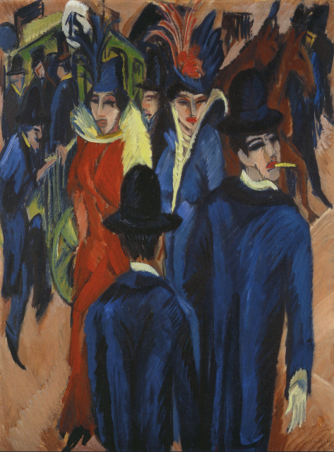 Berlin Street Scene,
Ernst Ludwig Kirchner, 1913-1914