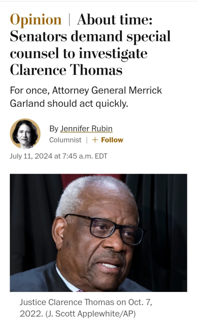 "Senators demand special counsel to investigate Clarence Thomas"