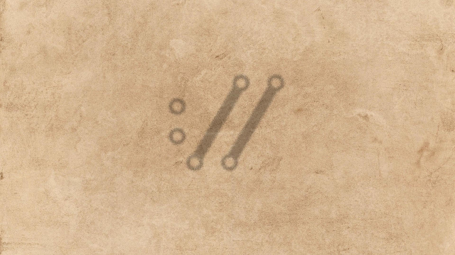 old paper with a curl symbol on it