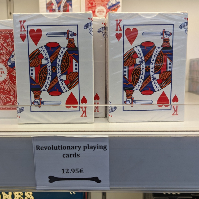 "Revolutionary playing cards": the King is missing his head.