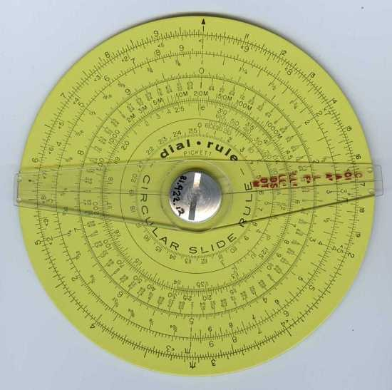 A circular slide rule