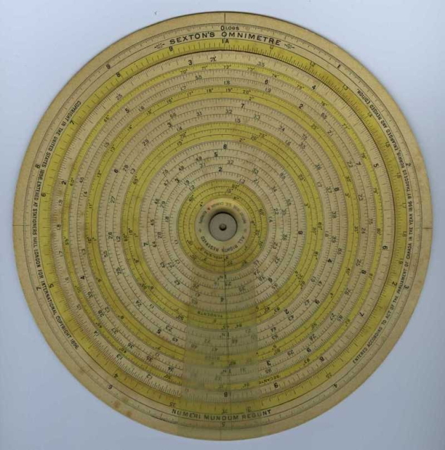 A circular slide rule