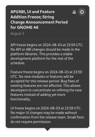 Screenshot of new GNOME calendar event popvor