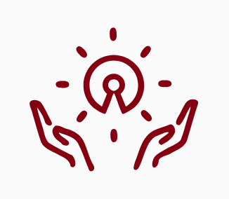 A graphic of two hands with a symbol for open source software in between them.